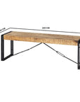 Cosmo Industrial Metal & Wood Bench Code