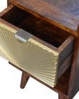 Mini Manila Gold 1 Drawer Bedside