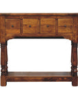 Chestnut 4 Drawer Console Table