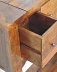 Chestnut 4 Drawer Console Table