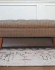 Multi-Tweed Bench with Bufallo Piping