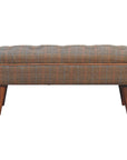 Multi-Tweed Bench with Bufallo Piping