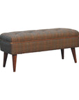 Multi-Tweed Bench with Bufallo Piping