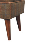 Multi-Tweed Bench with Bufallo Piping