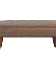 Multi-Tweed Bench with Bufallo Piping