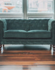 Emerald Green Velvet Chesterfield Sofa