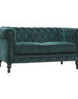 Emerald Green Velvet Chesterfield Sofa