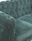 Emerald Green Velvet Chesterfield Sofa