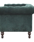 Emerald Green Velvet Chesterfield Sofa