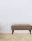Multi-Tweed Bench with Bufallo Piping