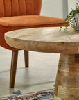 Surrey Solid Wood Coffee Table Mushroom Style