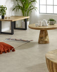Surrey Solid Wood Coffee Table Mushroom Style
