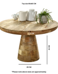 Surrey Solid Wood Coffee Table Mushroom Style