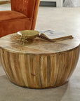 Surrey Solid Wood Drum Coffee Table