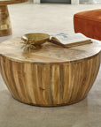 Surrey Solid Wood Drum Coffee Table