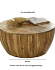 Surrey Solid Wood Drum Coffee Table