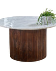 Opal Mango Wood Coffee Table With Marble Top